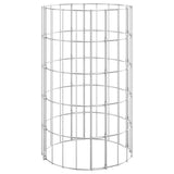 Poteau à gabion circulaire Acier galvanisé Ø30x50 cm