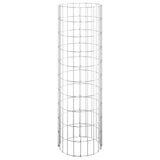 Poteau à gabion circulaire Acier galvanisé Ø30x100 cm