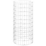 Poteau à gabion circulaire Acier galvanisé Ø50x100 cm