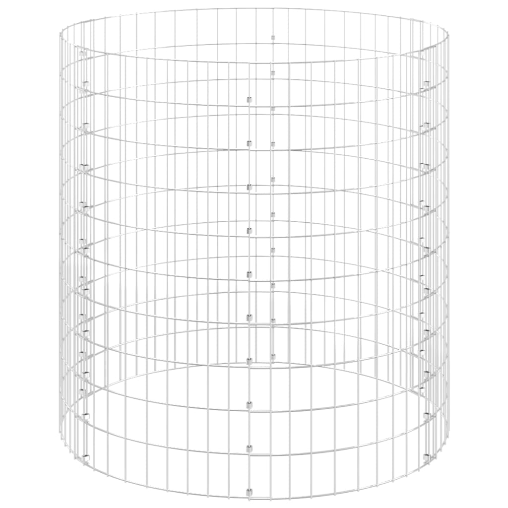 Poteau à gabion circulaire Acier galvanisé Ø100x100 cm