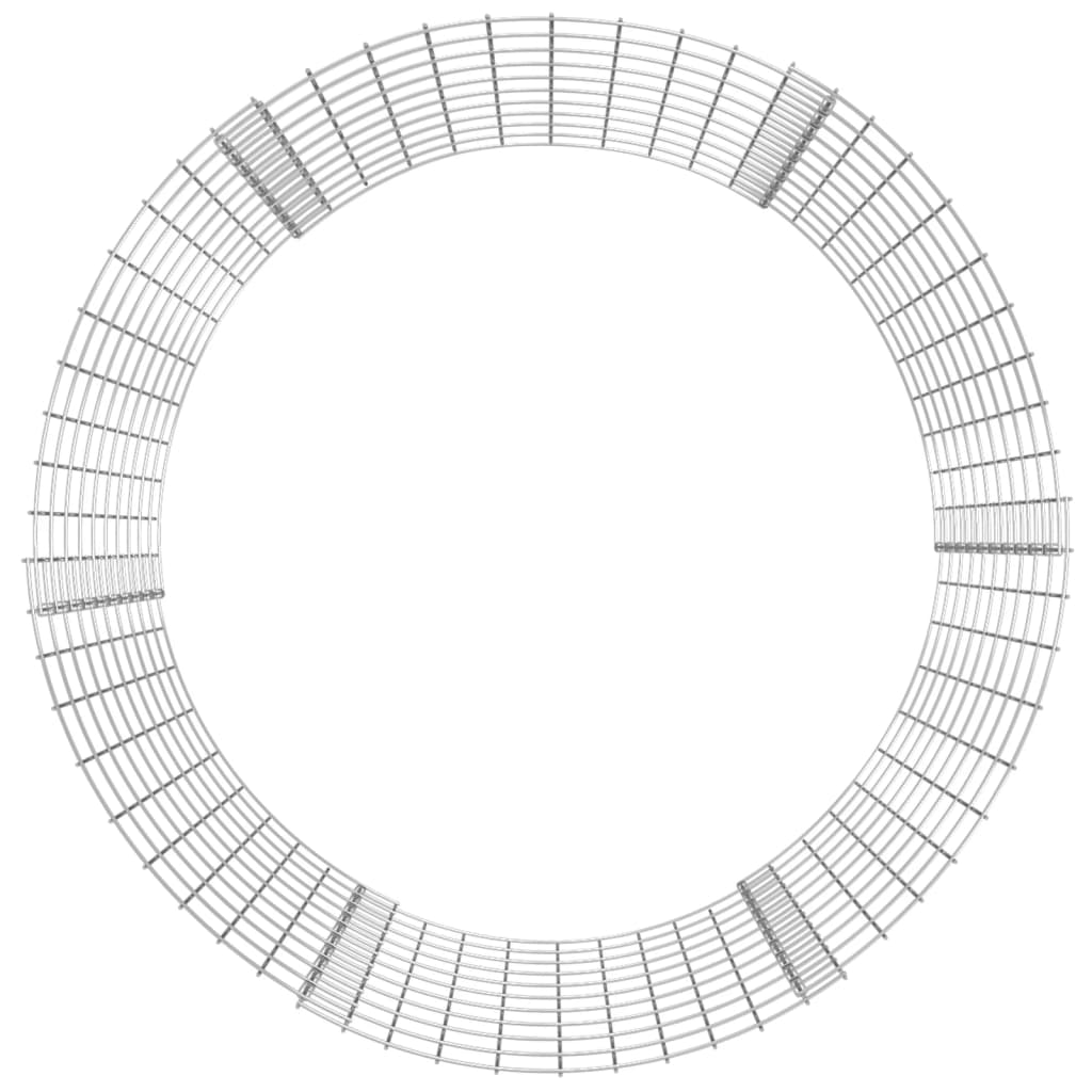 Poteau à gabion circulaire Acier galvanisé Ø100x100 cm