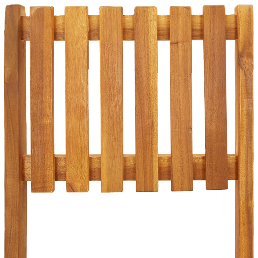 Tabourets de bar d'extérieur pliants lot de 2 Bois d'acacia