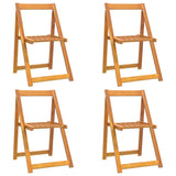 Chaises pliables de jardin lot de 4 Bois d'acacia massif