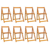 Chaises pliables de jardin lot de 8 Bois d'acacia massif