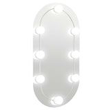 Miroir avec éclairage LED 60x30 cm Verre Ovale