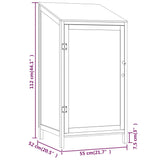 Remise de jardin 55x52x112 cm Bois de sapin solide