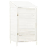 Remise de jardin Blanc 55x52x112 cm Bois de sapin solide