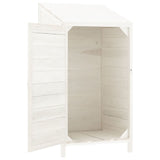 Remise de jardin Blanc 55x52x112 cm Bois de sapin solide