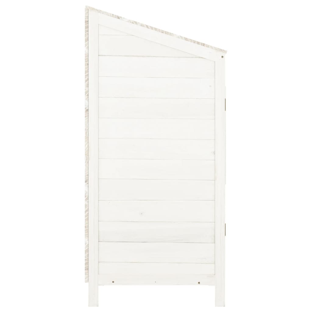 Remise de jardin Blanc 55x52x112 cm Bois de sapin solide