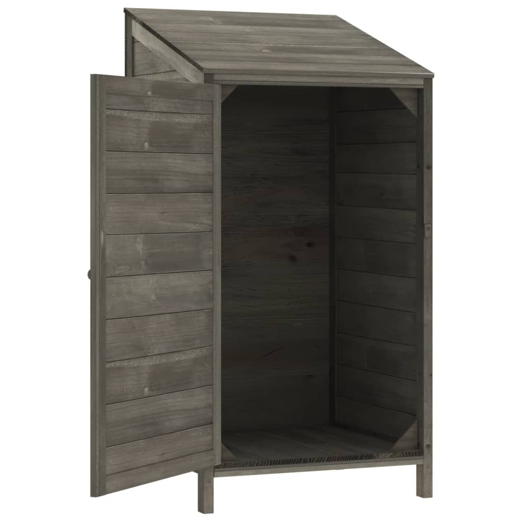 Remise de jardin Anthracite 55x52x112 cm Bois de sapin solide