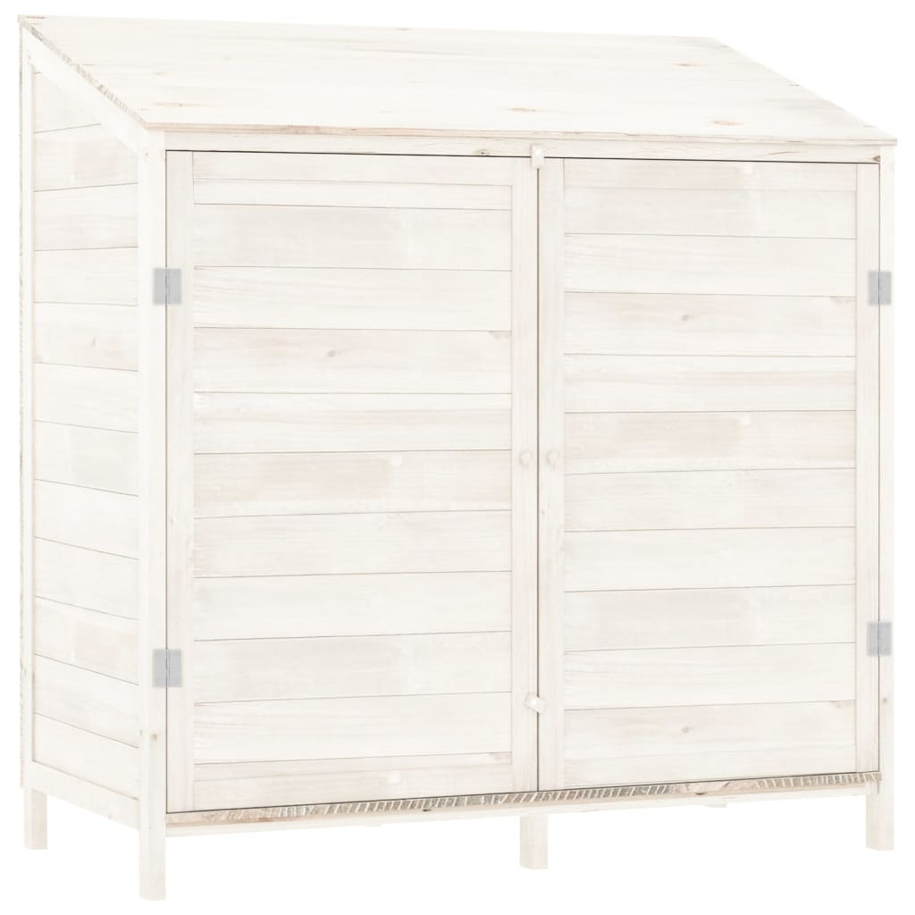 Garden shed White 102x52x112 cm Solid fir wood