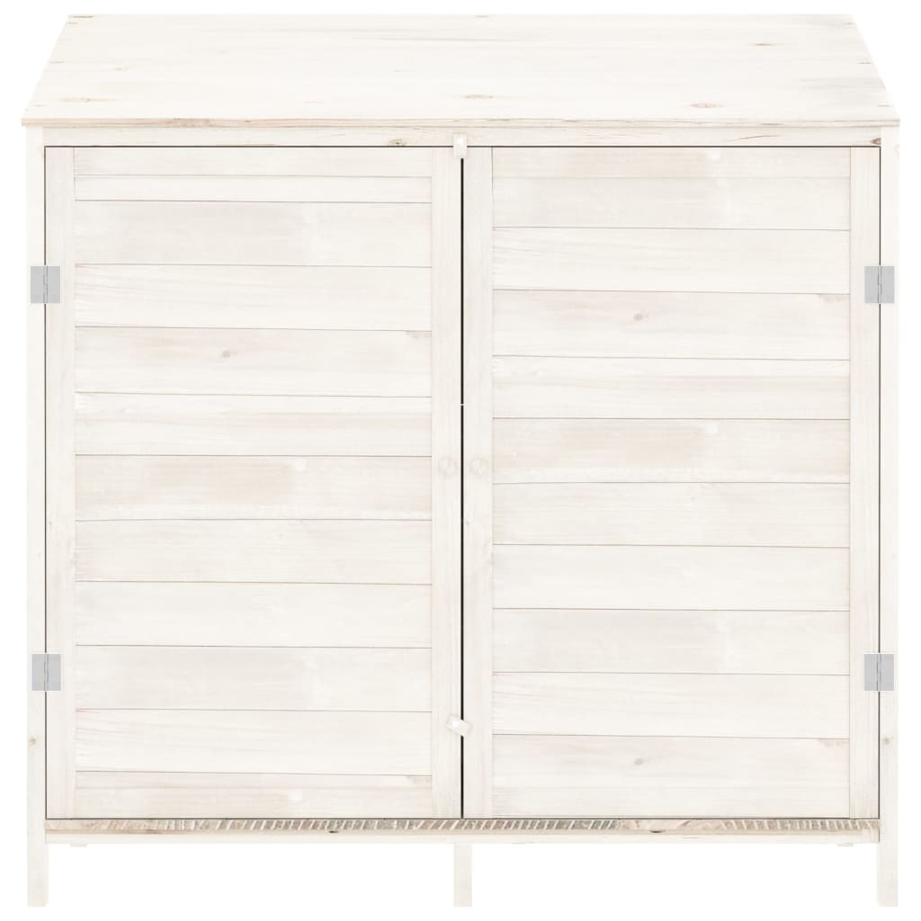 Garden shed White 102x52x112 cm Solid fir wood