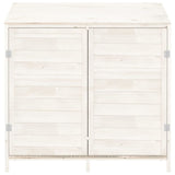 Garden shed White 102x52x112 cm Solid fir wood