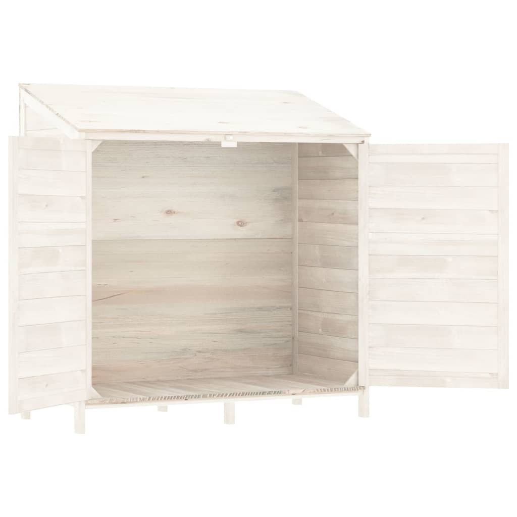 Remise de jardin Blanc 102x52x112 cm Bois de sapin solide