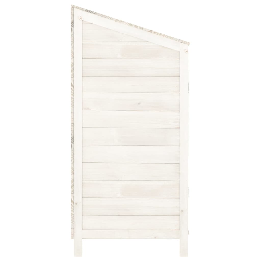 Remise de jardin Blanc 102x52x112 cm Bois de sapin solide