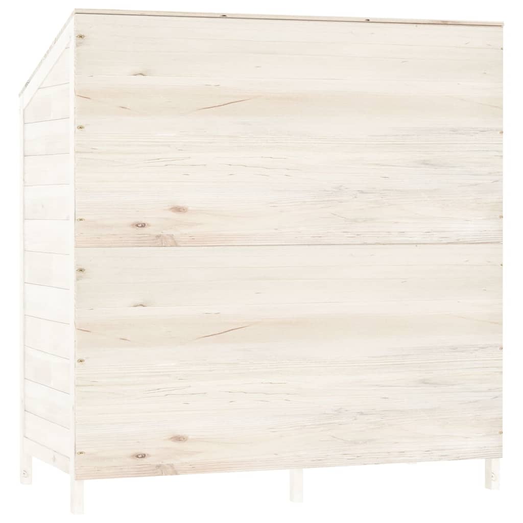 Remise de jardin Blanc 102x52x112 cm Bois de sapin solide