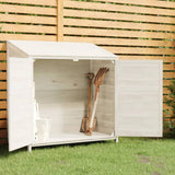 Garden shed White 102x52x112 cm Solid fir wood