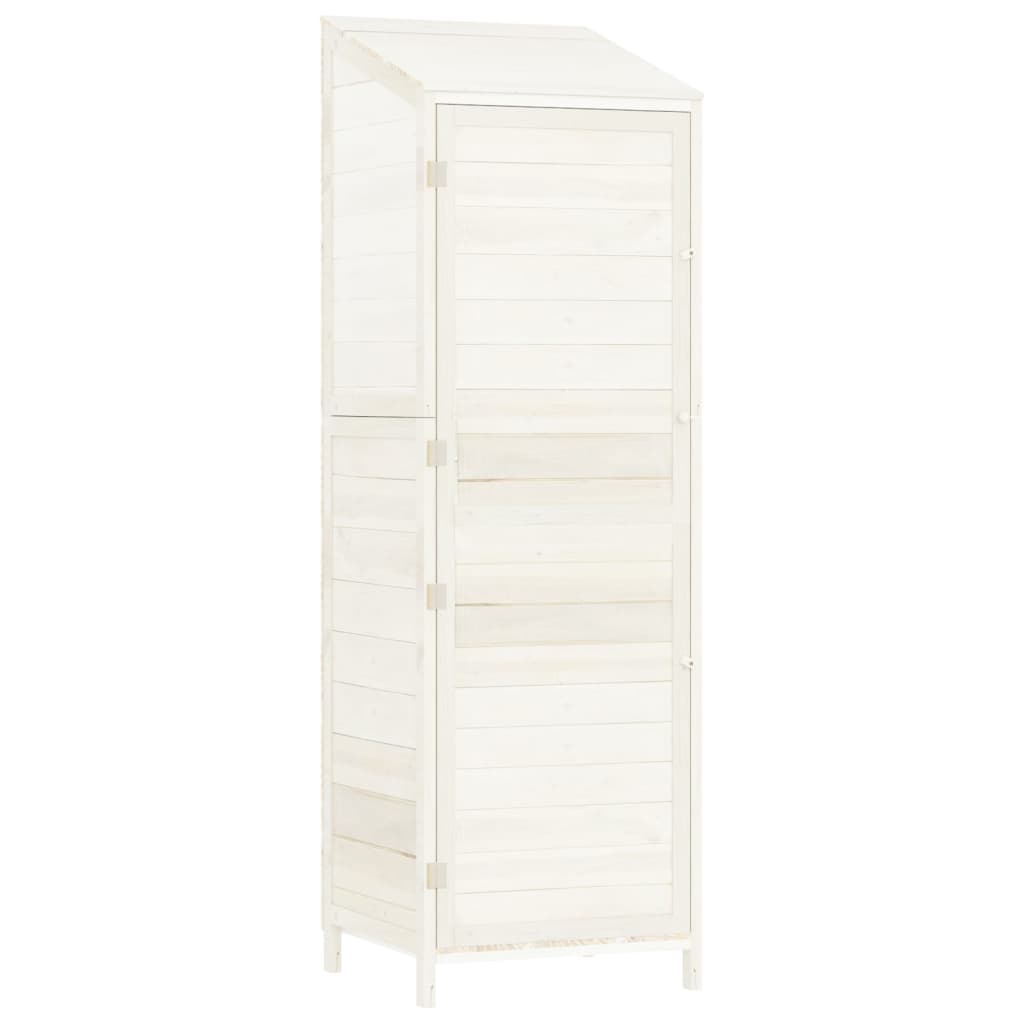 Remise de jardin Blanc 55x52x174,5 cm Bois de sapin solide