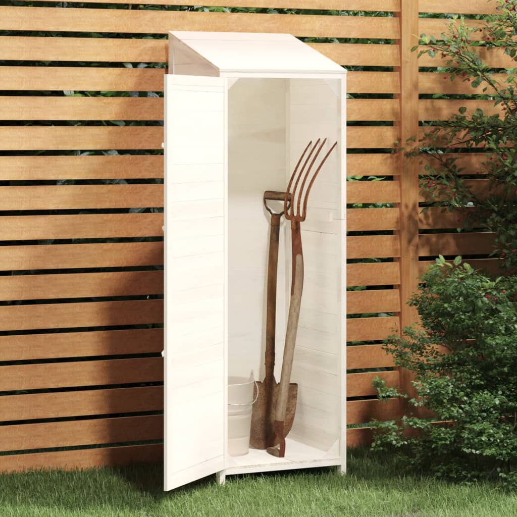 Remise de jardin Blanc 55x52x174,5 cm Bois de sapin solide