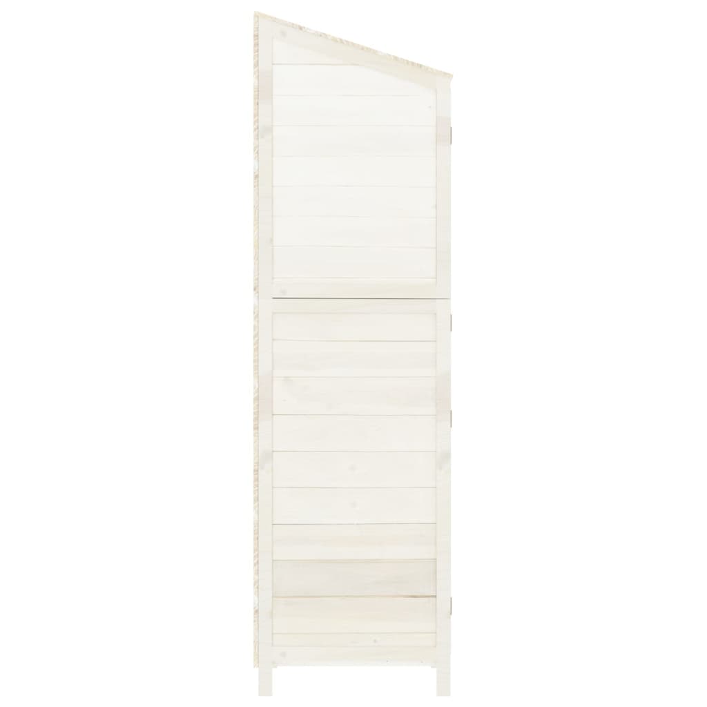 Remise de jardin Blanc 55x52x174,5 cm Bois de sapin solide