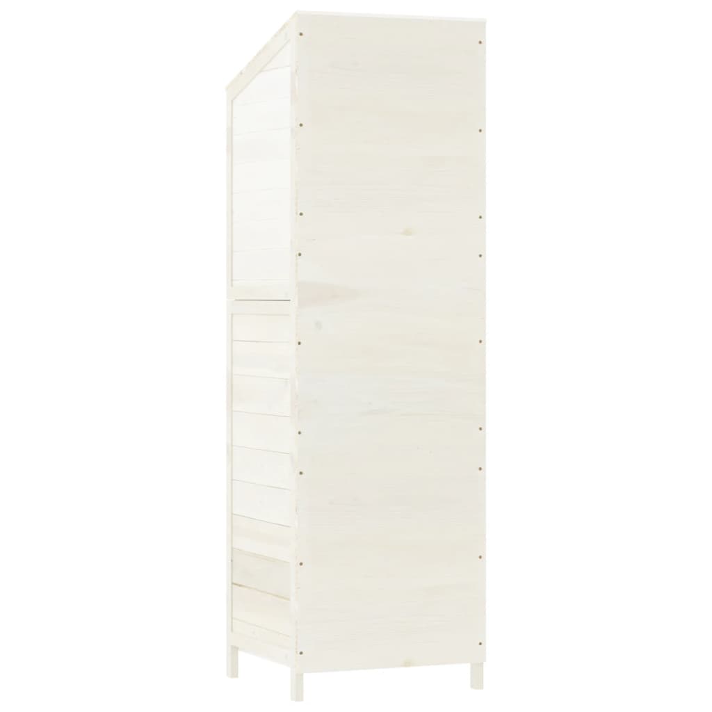 Remise de jardin Blanc 55x52x174,5 cm Bois de sapin solide