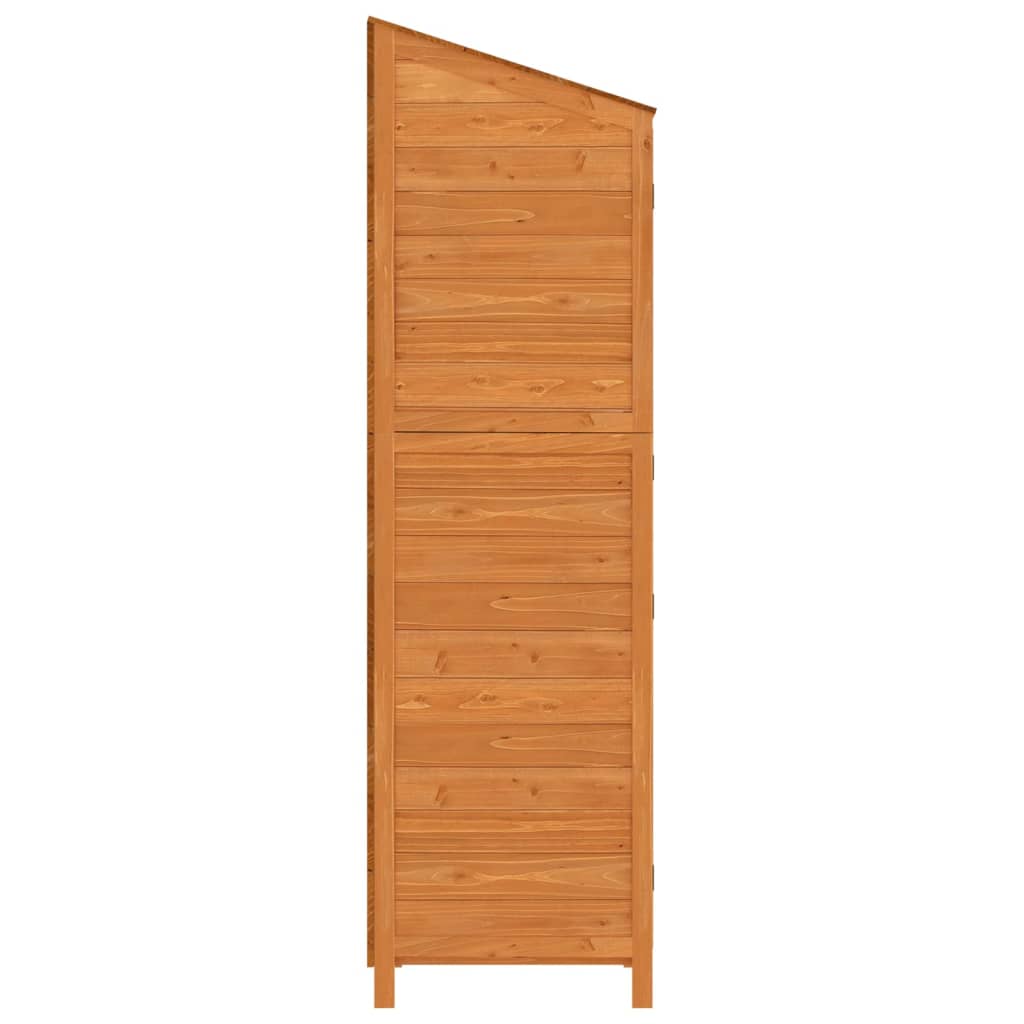 Remise de jardin Marron 55x52x174,5 cm Bois de sapin solide