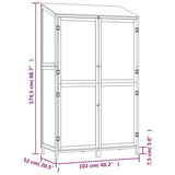 Remise de jardin 102x52x174,5 cm Bois de sapin solide