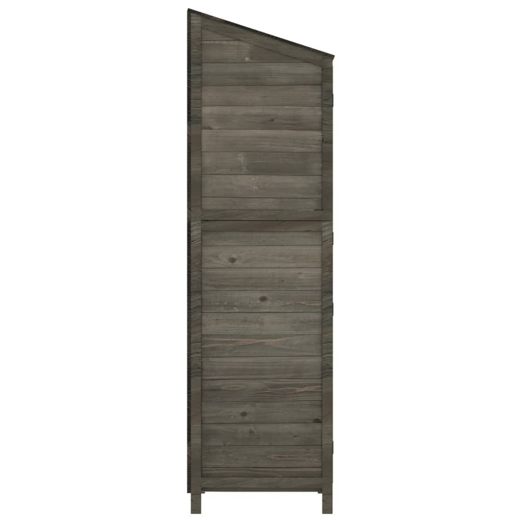 Remise de jardin Anthracite 102x52x174,5cm Bois de sapin solide