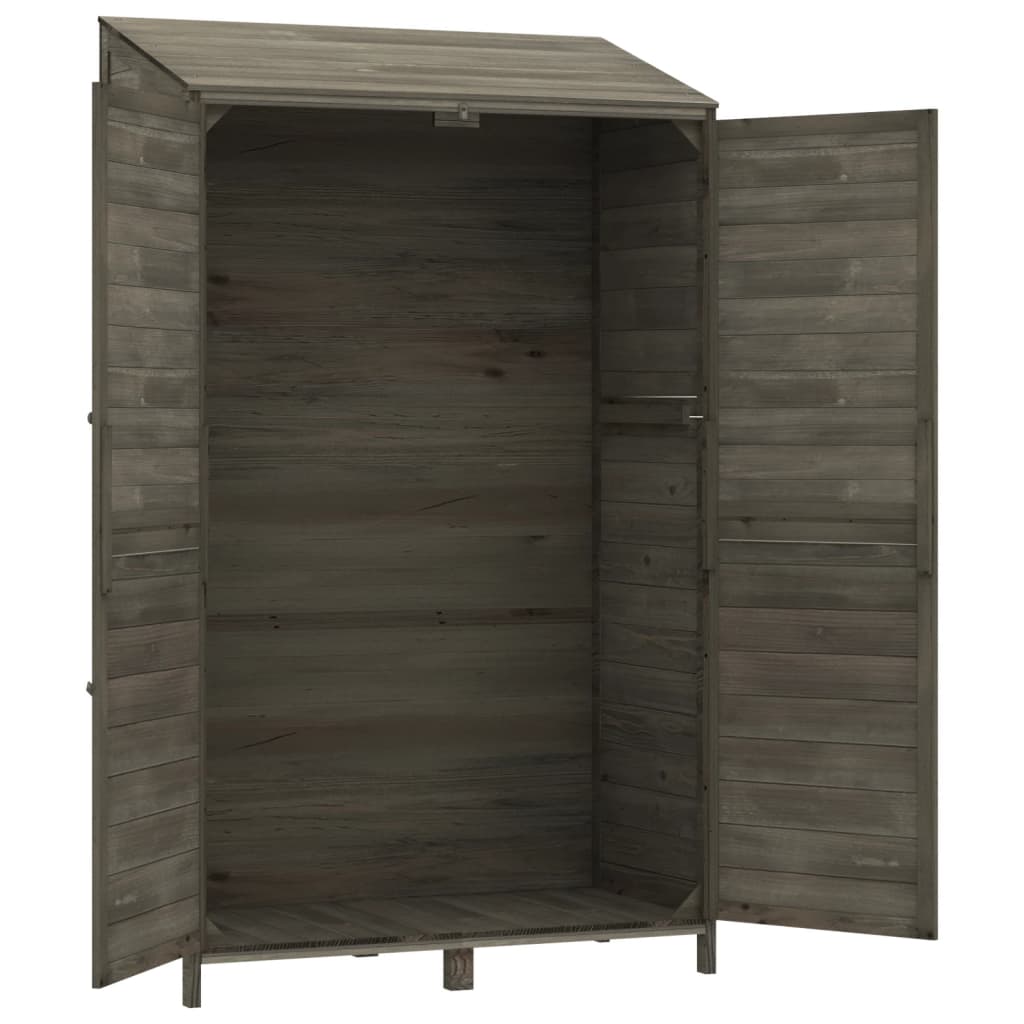 Remise de jardin Anthracite 102x52x174,5cm Bois de sapin solide