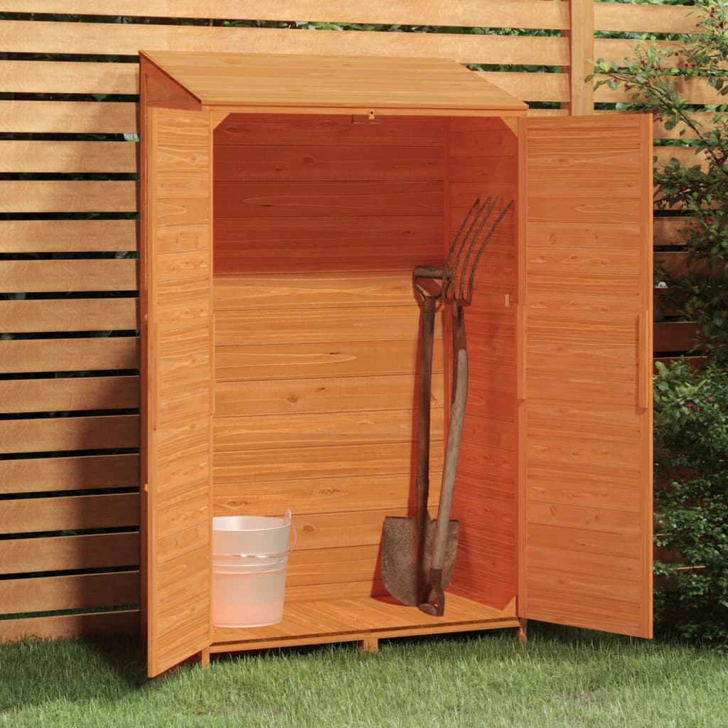 Remise de jardin Marron 102x52x174,5 cm Bois de sapin solide