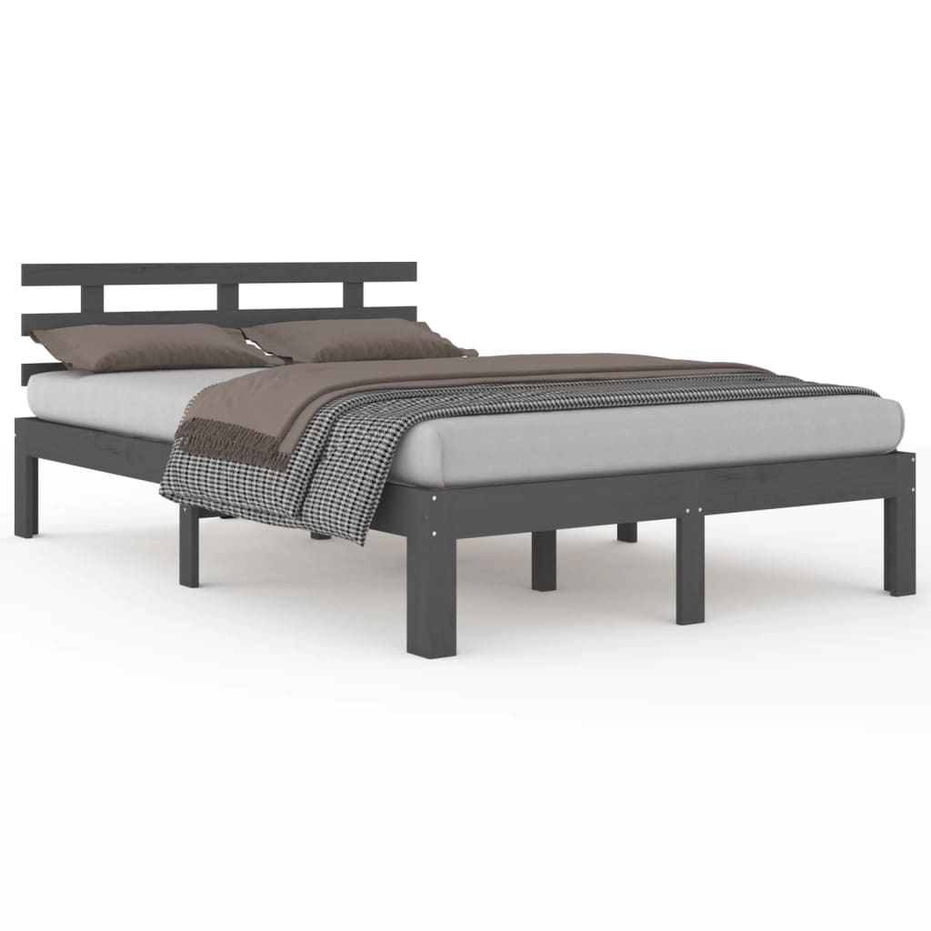 Bed frame without mattress gray 135x190 cm