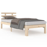 Cadre de lit sans matelas bois massif 100x200 cm