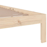 Cadre de lit sans matelas bois massif 100x200 cm