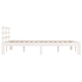 Bed frame without mattress white solid wood 120x200 cm