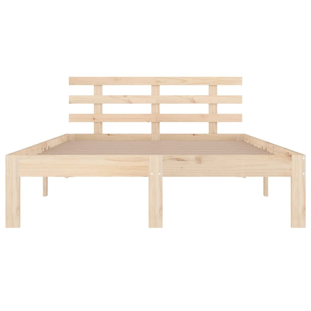 Solid wood bed frame without mattress 140x200 cm