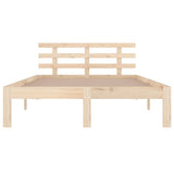 Solid wood bed frame without mattress 140x200 cm