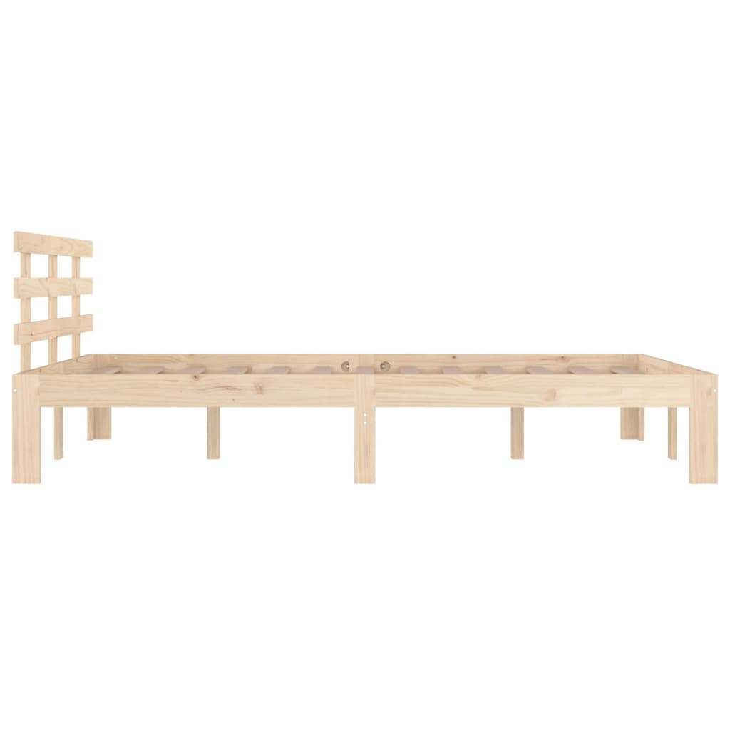 Solid wood bed frame without mattress 140x200 cm