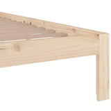 Solid wood bed frame without mattress 140x200 cm