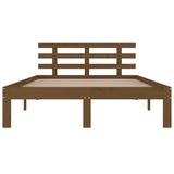 Bed frame without mattress honey brown solid wood 200x200 cm