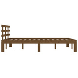 Bed frame without mattress honey brown solid wood 200x200 cm