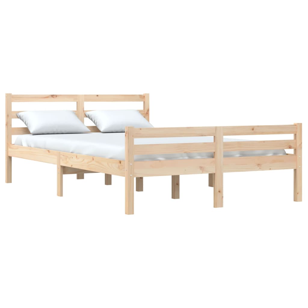 Cadre de lit sans matelas bois massif 120x190 cm