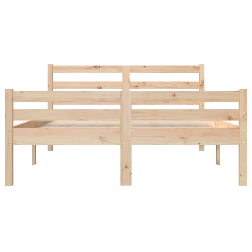 Cadre de lit sans matelas bois massif 120x190 cm