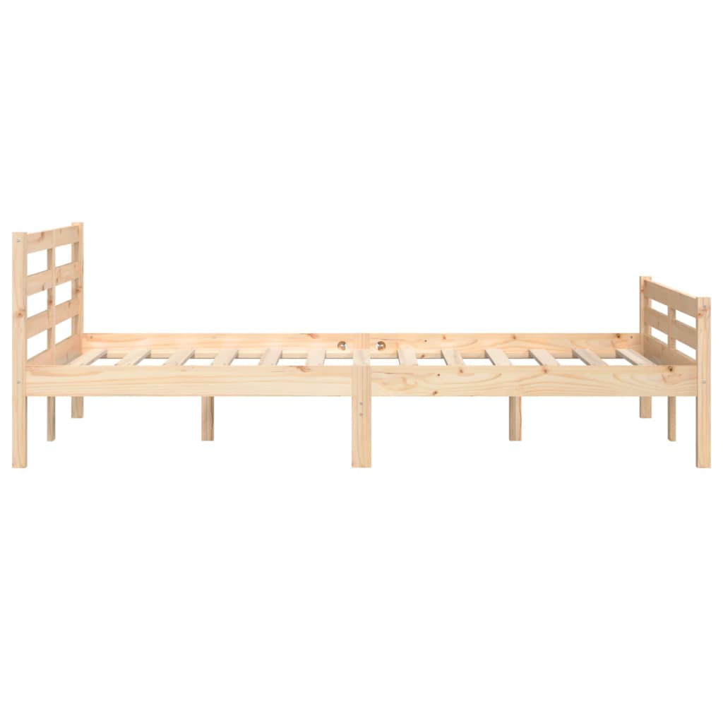 Cadre de lit sans matelas bois massif 120x190 cm