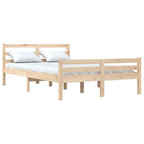 Cadre de lit sans matelas bois massif 135x190 cm