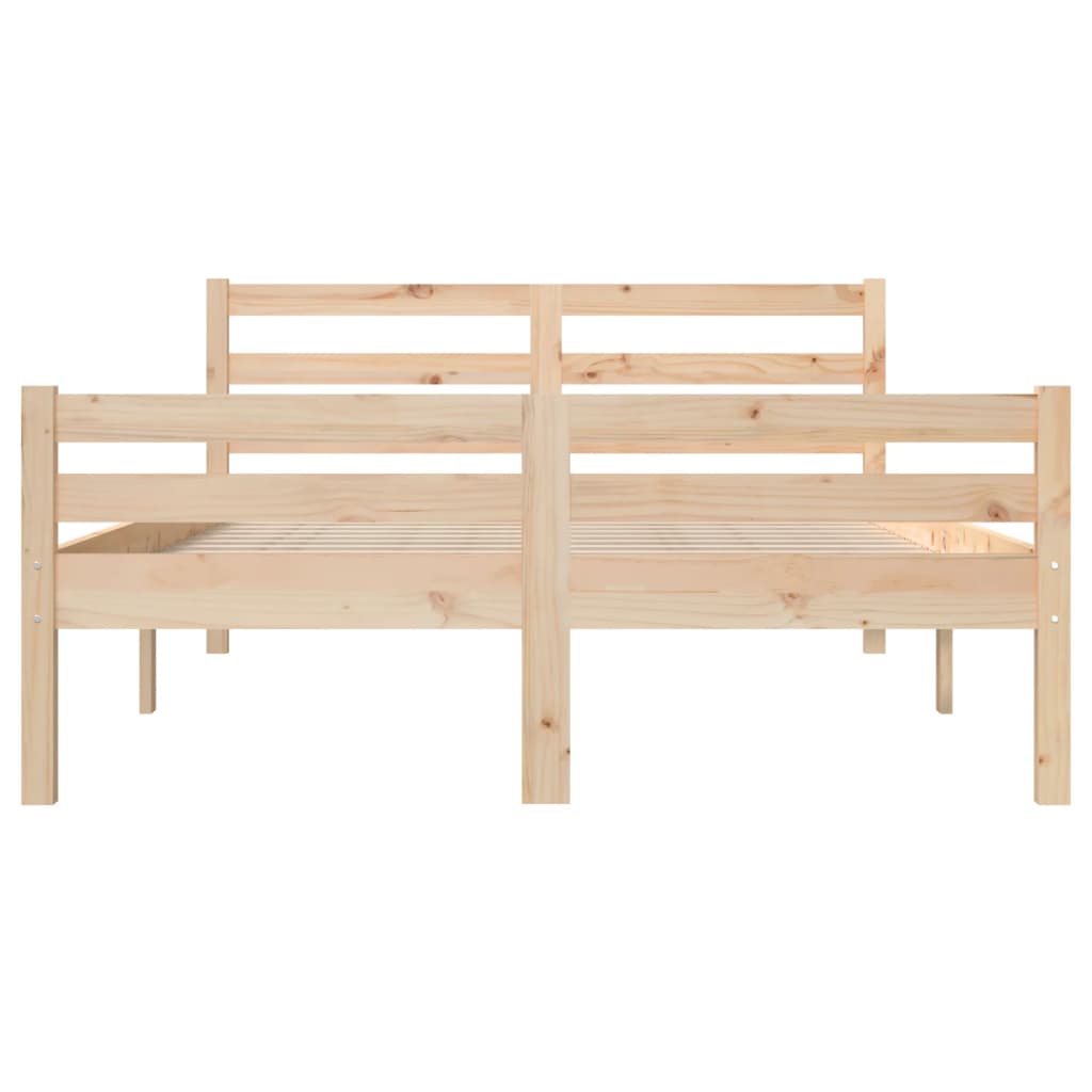 Cadre de lit sans matelas bois massif 135x190 cm