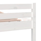 Bed frame without mattress white solid wood 90x200 cm