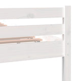 Cadre de lit sans matelas blanc bois massif 100x200 cm