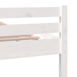 Cadre de lit sans matelas blanc bois massif 120x200 cm