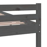 Bed frame without mattress gray solid wood 120x200 cm