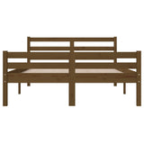 Bed frame without mattress honey brown solid wood 120x200 cm